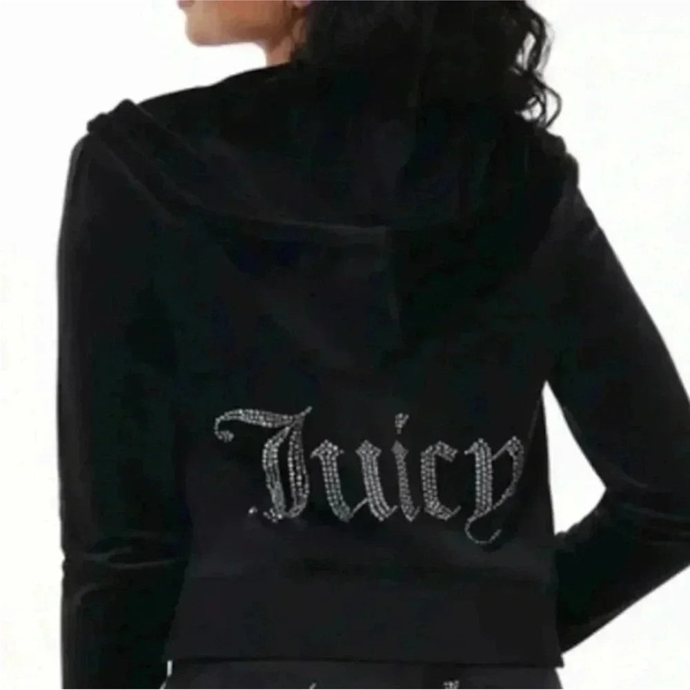 Juicy Couture NWT Black licorice Velour Hoodie